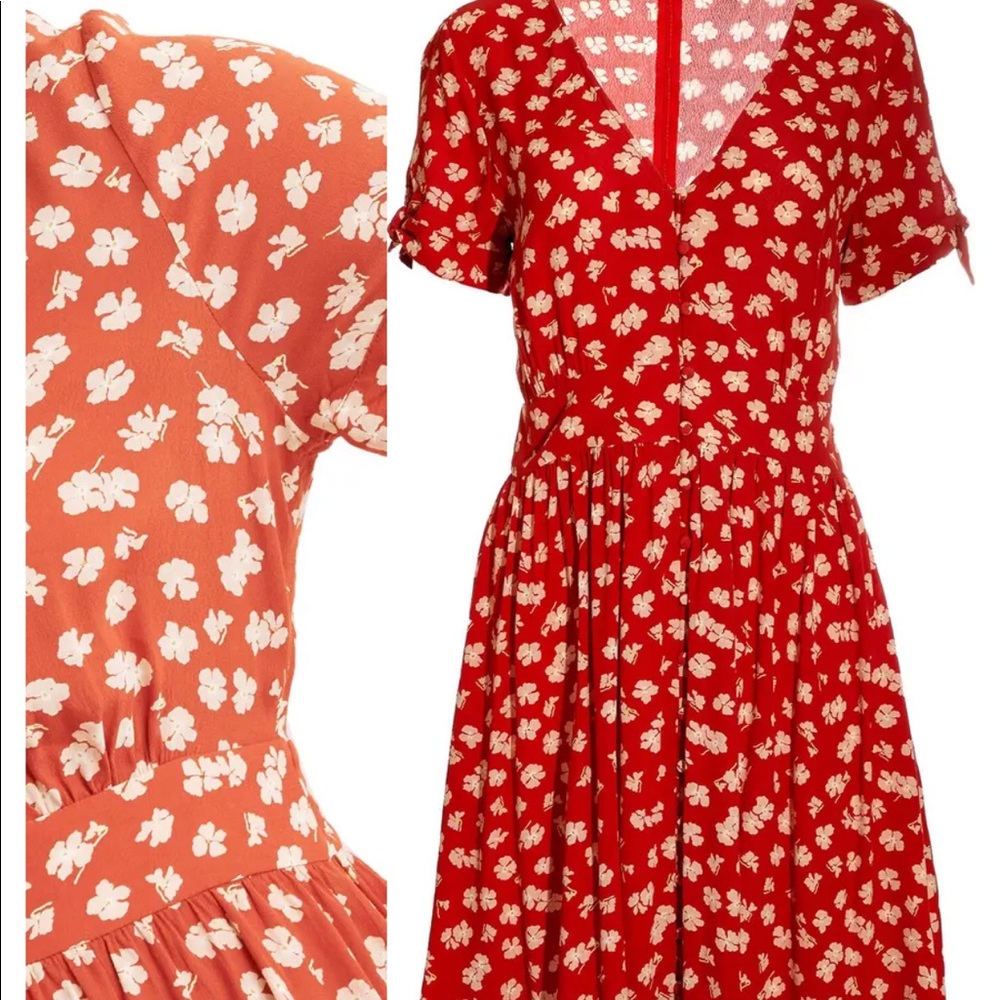 Madewell Red Printed Dress
